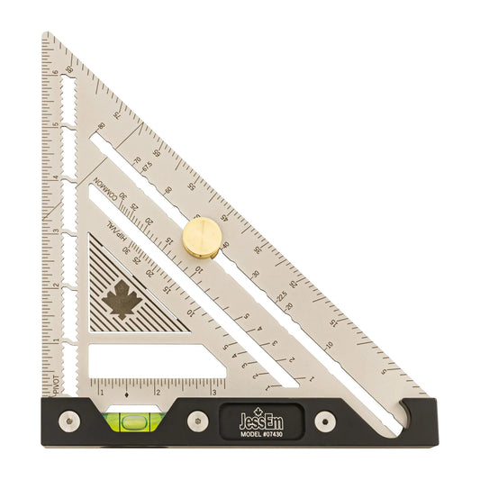 JessEm Precision Quick Angle Square - Stainless Steel Rapid Square with Adjustable Angle Stop