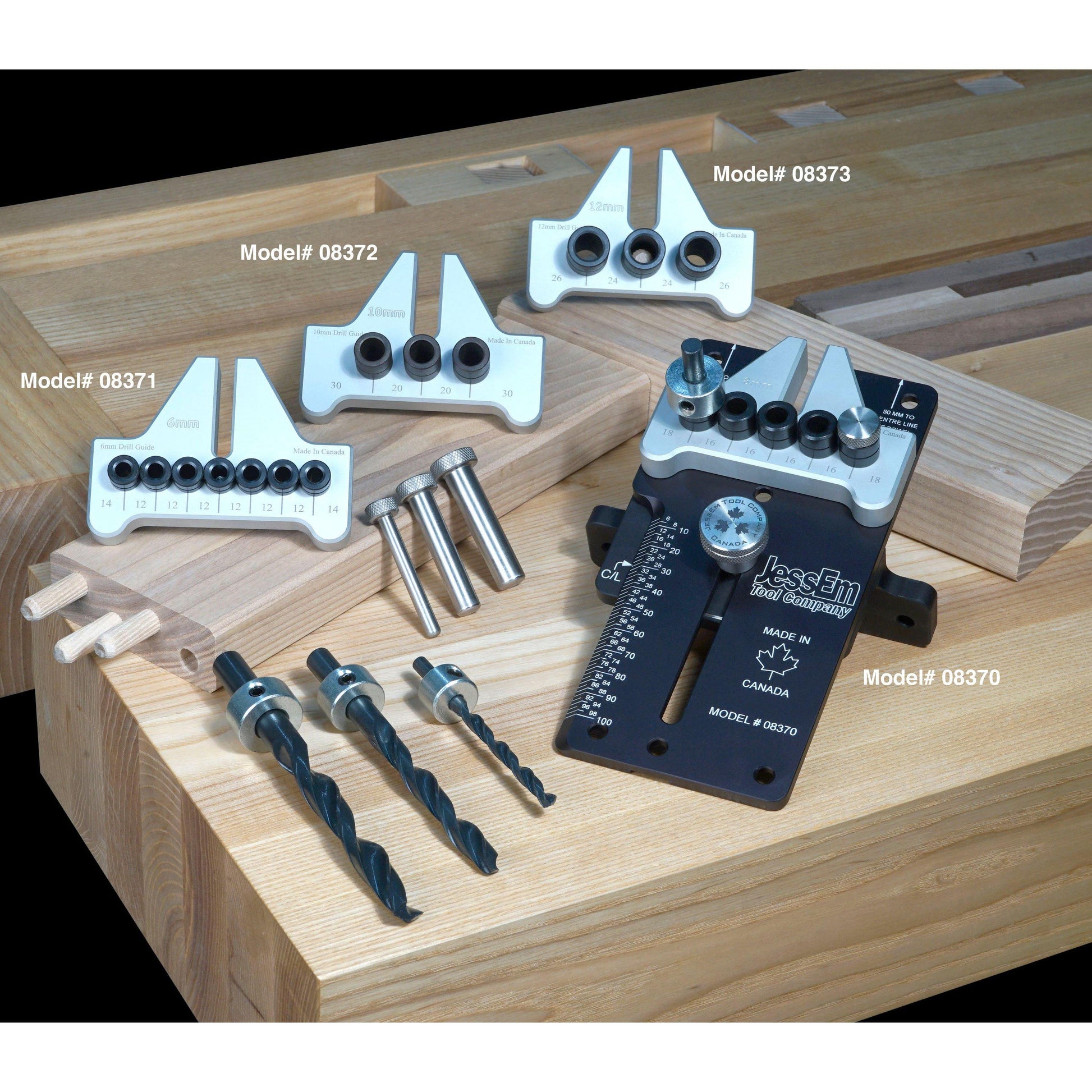 8mm Dowelling Jig with Main Body and Mounting Angle - JessEm Tool Company